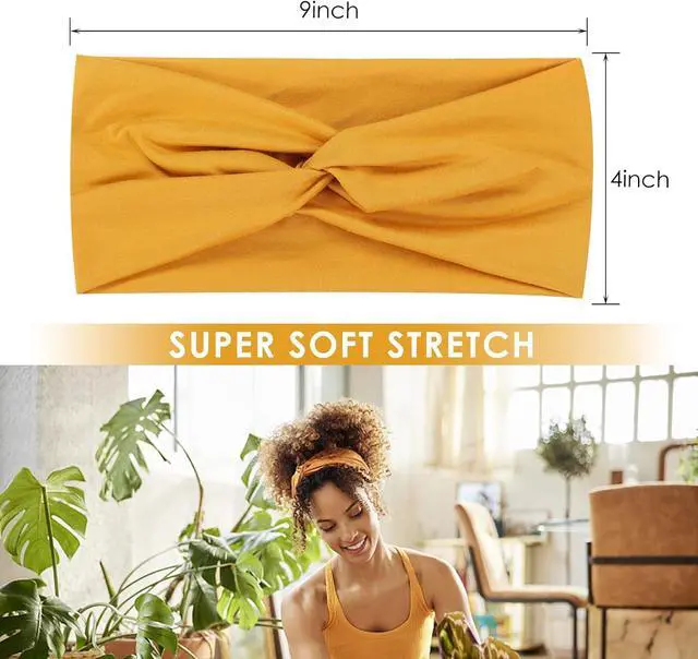 Alt view image 2 of 7 - Tyfthui 12 Pack Headbands for Women, Fashionable Sports Hairbands, Elastic Wide Headbands Non Slip Workout Yoga Sport Headbands for Women (Color A)