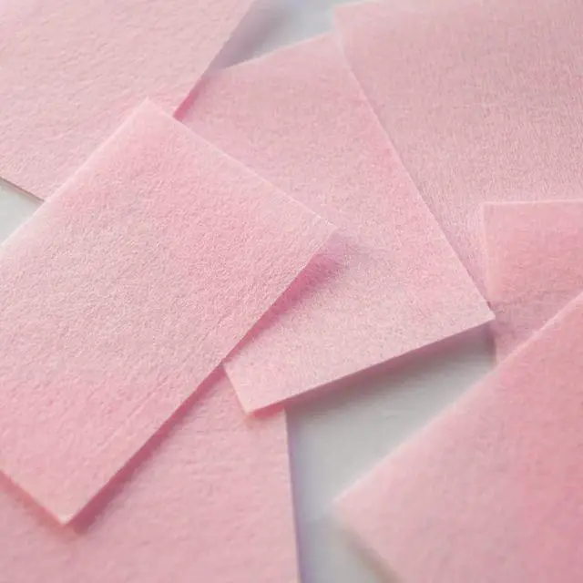 Alt view image 2 of 7 - Gel Nail Polish Remover Cotton Pads, Lint Free Nail Wipes, (540, Pink)