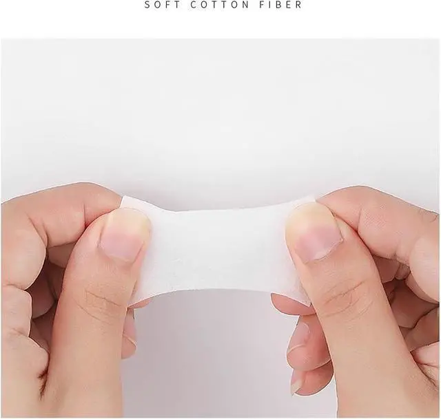 Alt view image 3 of 7 - Gel Nail Polish Remover Cotton Pads, Lint Free Nail Wipes, (540, Pink)