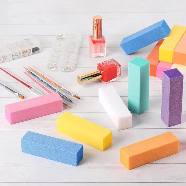 Alt view image 6 of 7 - Nail Buffer Sanding Block Multicolor Natural and Acrylic Nail Buffing Blocks 20 Pack for Natural Nails