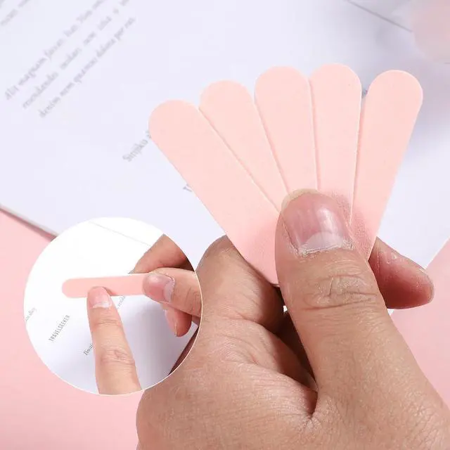 Alt view image 4 of 7 - 40 Pack Mini Nail File Disposable Manicure Kit Individually Package with Wooden Cuticle Pusher Sticks Press on Nail Art Tool Prep Kit Pedicure Cleaner Tools for Home