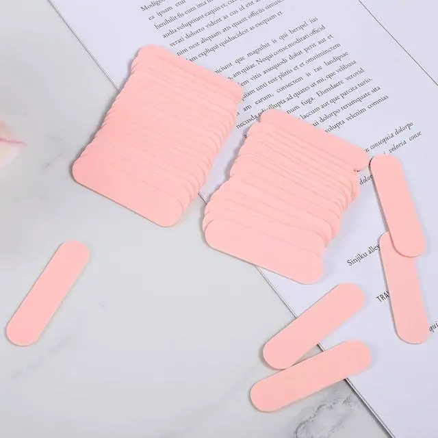 Alt view image 7 of 7 - 40 Pack Mini Nail File Disposable Manicure Kit Individually Package with Wooden Cuticle Pusher Sticks Press on Nail Art Tool Prep Kit Pedicure Cleaner Tools for Home