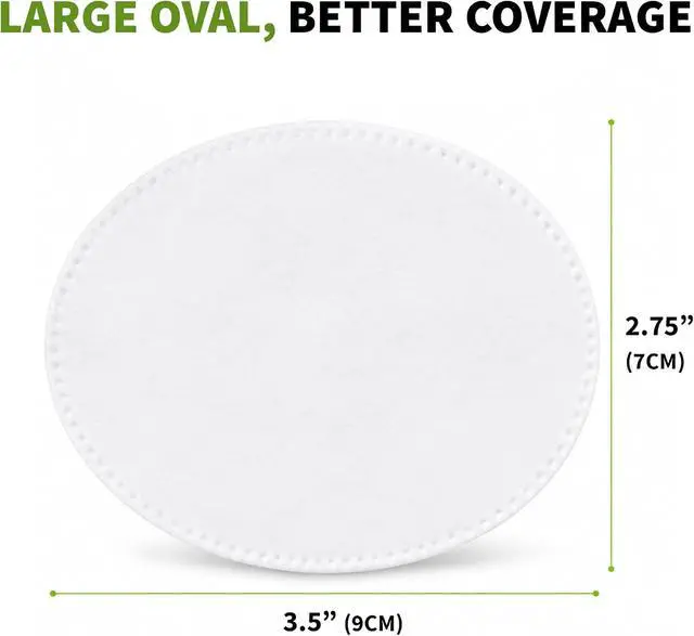 Alt view image 5 of 7 - ForPro Premium 100% Cotton Ovals (100-Count), Ultra-Plush Extra-Absorbent Lint-Free 3" Cotton Pads for Makeup Removal, Cleansing and Skincare Application, Hypoallergenic, Vegan & Cruelty-Free