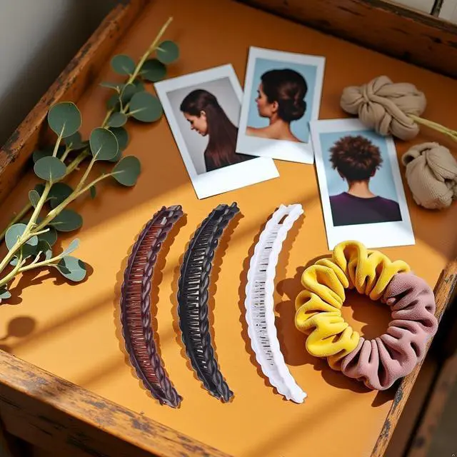 Alt view image 2 of 7 - 6Pcs Brown, White, Black Banana Clips Hair Clincher Combs Bananas Vintage Large Hair Clip for Thick Banana Clips Set for Women Stylish Hair Accessories for Ponytails, Fishtails, Ponytail Holders