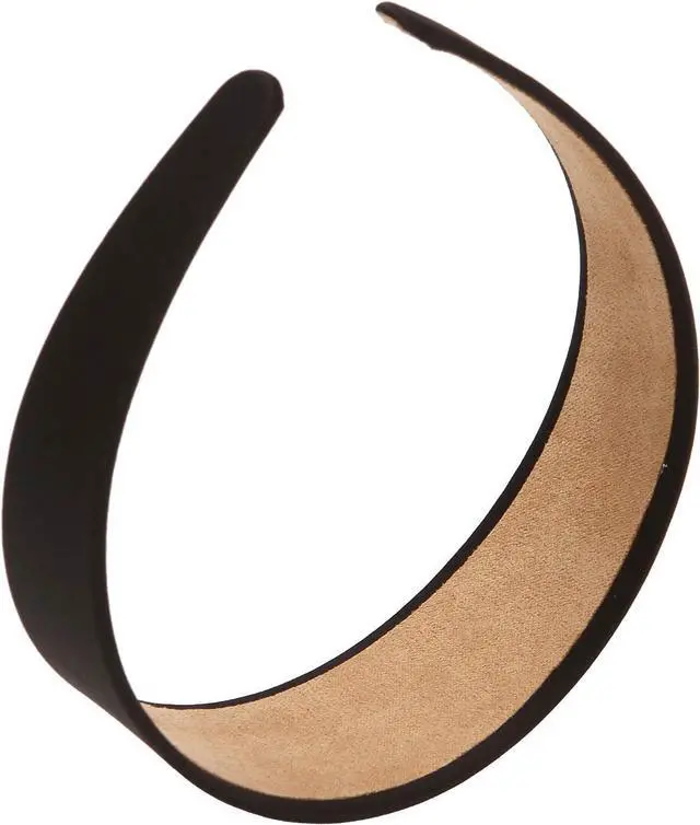 Alt view image 3 of 5 - LONEEDY 6 Hard Headbands, 1.6 Inch/4CM Wide Non-slip Ribbon Hairband for Women (Black)