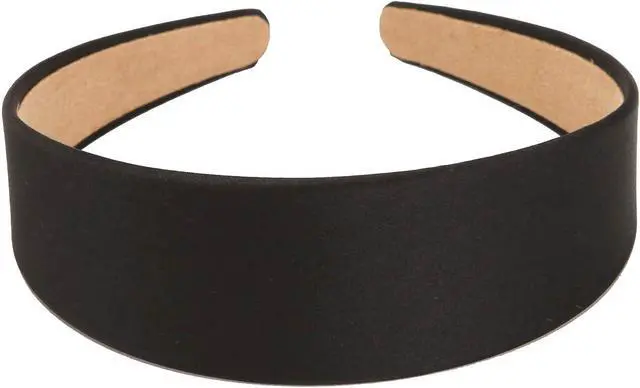 Alt view image 4 of 5 - LONEEDY 6 Hard Headbands, 1.6 Inch/4CM Wide Non-slip Ribbon Hairband for Women (Black)