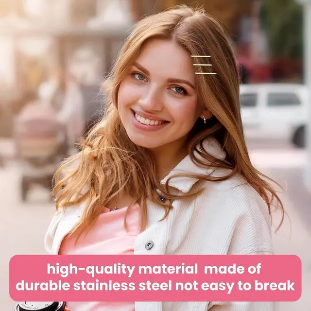 Alt view image 6 of 6 - Blonde Bobby Pins, Pain-Free Hair Clips, Best Size 2in for Women and Girls (Golden -01)