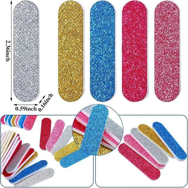 Alt view image 2 of 6 - Sumind 100 Pcs Nail Files Bulk Emery Board Professional Reusable 180 Grit Double Sided Colorful Mini Fingernails Files Tools for Acrylic Buffer Manicure Home Salon Nail Shaping Buffing Smoothing Filer