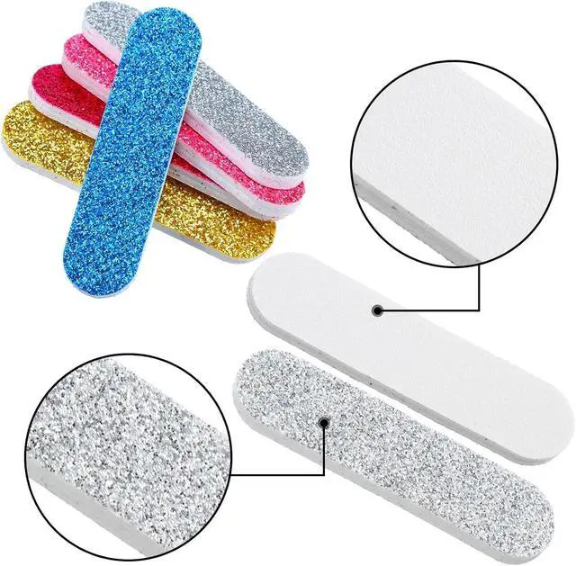 Alt view image 3 of 6 - Sumind 100 Pcs Nail Files Bulk Emery Board Professional Reusable 180 Grit Double Sided Colorful Mini Fingernails Files Tools for Acrylic Buffer Manicure Home Salon Nail Shaping Buffing Smoothing Filer