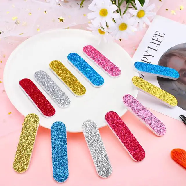 Alt view image 5 of 6 - Sumind 100 Pcs Nail Files Bulk Emery Board Professional Reusable 180 Grit Double Sided Colorful Mini Fingernails Files Tools for Acrylic Buffer Manicure Home Salon Nail Shaping Buffing Smoothing Filer