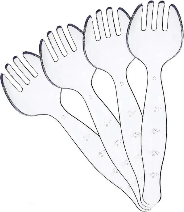 Main image of Plasticpro Disposable Plastic Serving Forks Durable Heavy Duty Premium Serving Utensils Clear Pack of 4
