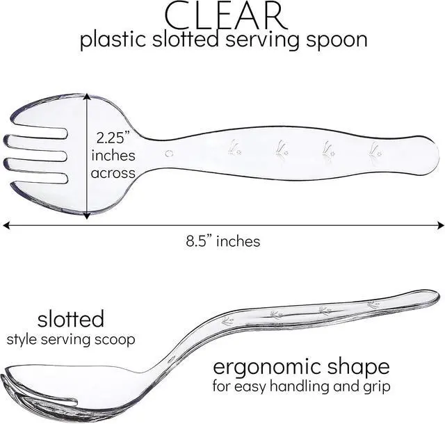 Alt view image 2 of 7 - Plasticpro Disposable Plastic Serving Forks Durable Heavy Duty Premium Serving Utensils Clear Pack of 4