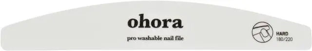 Main image of ohora Pro Washable Nail File(Hard) - Nail Shaper & Trimmer - Two-Sided Fine Grit for Smoother Buff - Creates a Consistent Flawless Finish - Professional Nail Care Tool