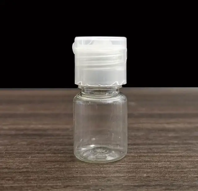 Alt view image 5 of 6 - 10 PCS 0.17oz/5ml Empty Refillable Clear PET Plastic Flip Cap Dispenser Bottles Cosmetic Container Jar Pot Vial Sample Storage for Shampoo Body Wash Lotion Cream Toner Essential Oil