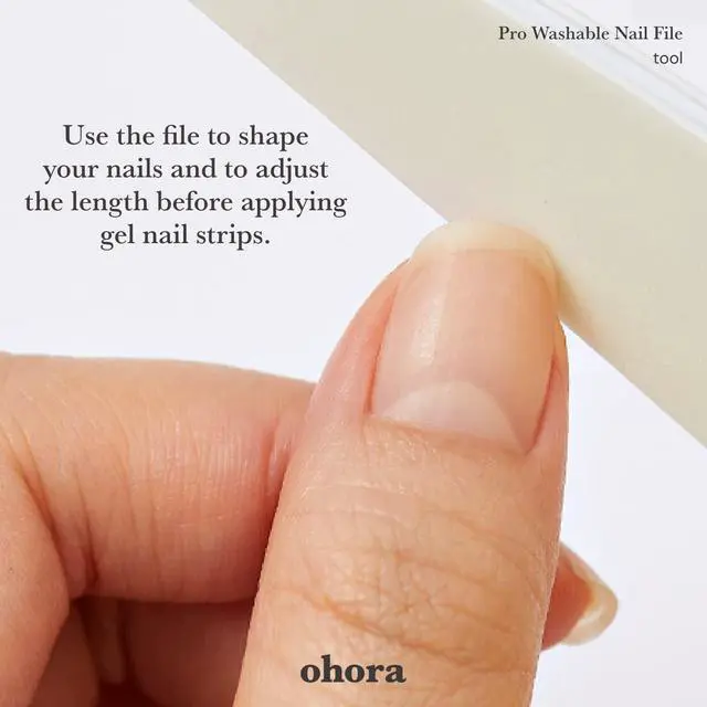 Alt view image 4 of 7 - ohora Pro Washable Nail File(Hard) - Nail Shaper & Trimmer - Two-Sided Fine Grit for Smoother Buff - Creates a Consistent Flawless Finish - Professional Nail Care Tool