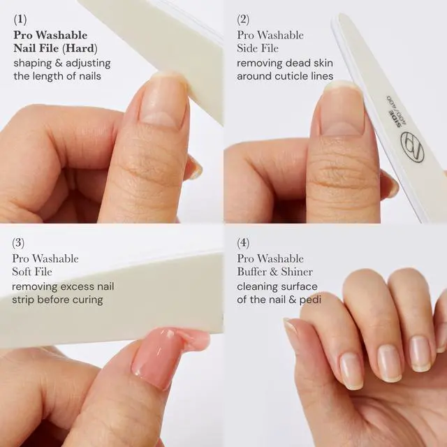 Alt view image 6 of 7 - ohora Pro Washable Nail File(Hard) - Nail Shaper & Trimmer - Two-Sided Fine Grit for Smoother Buff - Creates a Consistent Flawless Finish - Professional Nail Care Tool
