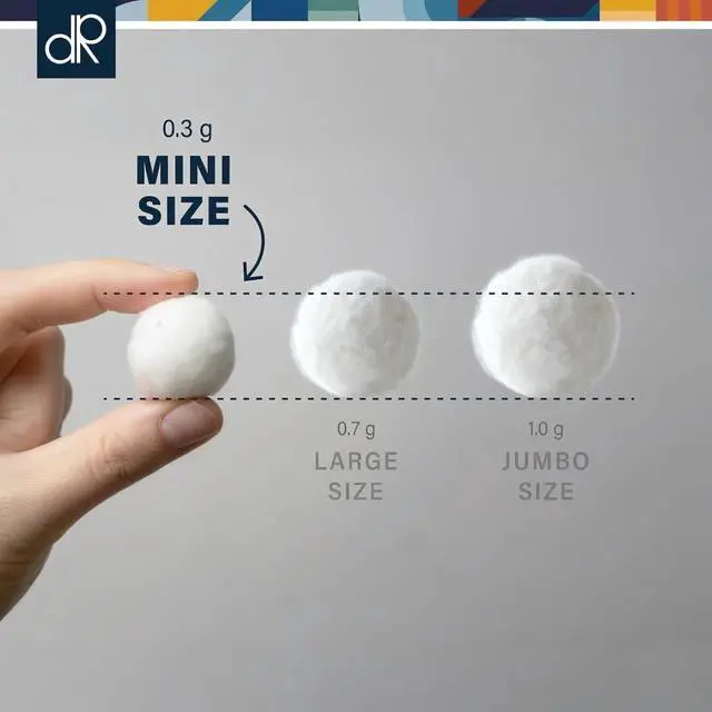 Alt view image 3 of 7 - DecorRack 300 Small Cotton Balls, 100% Natural Cotton, Soft and Absorbent
