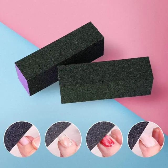 Alt view image 7 of 7 - SKYPIA Nail Buffer 3 Sided Blocks Sanding Buffing Grinding Polisher File Shine Nail Art Pedicure Manicure Tool Acrylic Nail Kit Manicure Set Nail Buffer Block (2 PCS) (Purple)