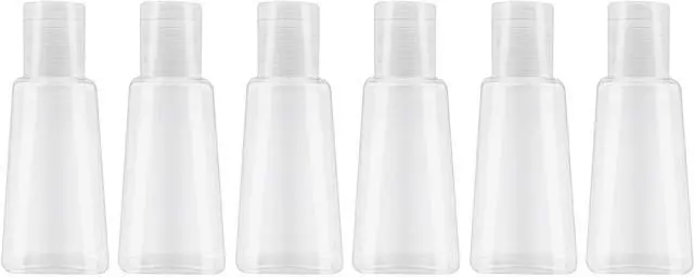 Main image of INNOLIFE 6 Pack 1oz Flip Cap Squeeze Bottles Plastic Refillable Empty Travel BPA Free Container for Skin Cleanser