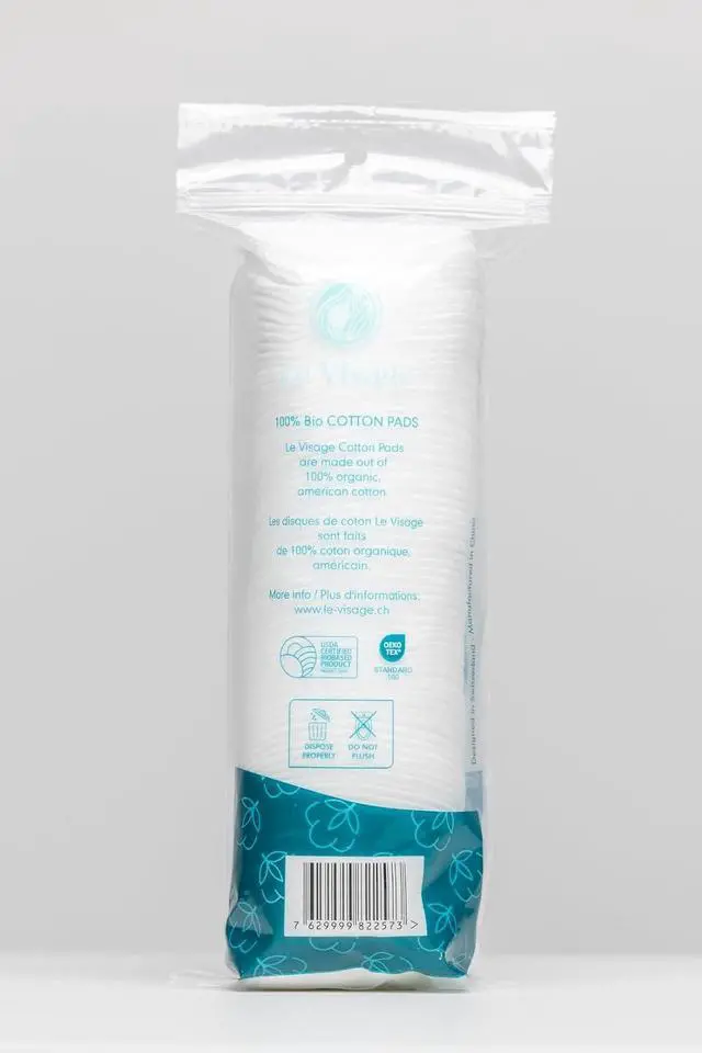 Alt view image 2 of 7 - Switzerland Ultra-Soft Cotton Pads - 100% Cotton, Hypoallergenic for Sensitive Skin, 80 Pieces - Premium Cotton Balls and Cotton Rounds for Face Care