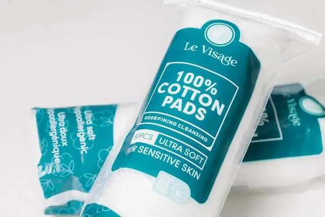 Alt view image 6 of 7 - Switzerland Ultra-Soft Cotton Pads - 100% Cotton, Hypoallergenic for Sensitive Skin, 80 Pieces - Premium Cotton Balls and Cotton Rounds for Face Care