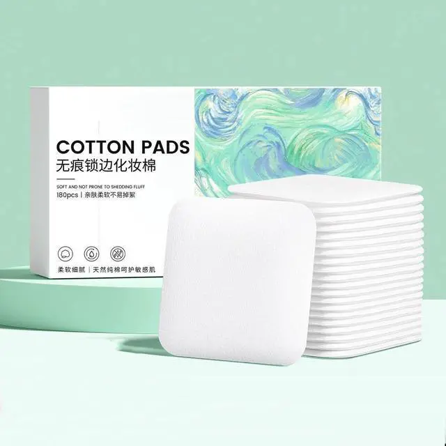 Main image of Square Cotton Pads,180Ct, Ultra Soft & Lint-Free & Textured, Facial Eye Makeup Remover Pads, Face Pads Cleansing Cotton Squares, Natural Premium Cotton Rounds Cosmetic Cotton Pads for Daily Skin Care