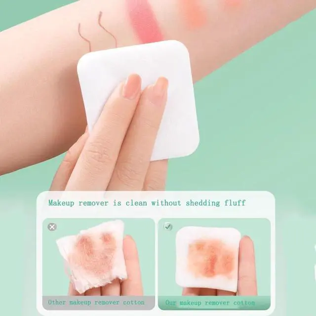 Alt view image 3 of 7 - Square Cotton Pads,180Ct, Ultra Soft & Lint-Free & Textured, Facial Eye Makeup Remover Pads, Face Pads Cleansing Cotton Squares, Natural Premium Cotton Rounds Cosmetic Cotton Pads for Daily Skin Care