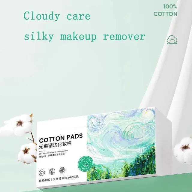 Alt view image 2 of 7 - Square Cotton Pads,180Ct, Ultra Soft & Lint-Free & Textured, Facial Eye Makeup Remover Pads, Face Pads Cleansing Cotton Squares, Natural Premium Cotton Rounds Cosmetic Cotton Pads for Daily Skin Care