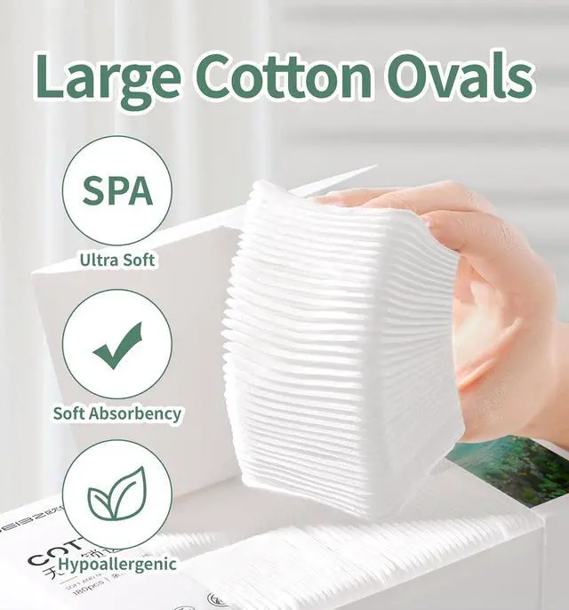 Alt view image 7 of 7 - Square Cotton Pads,180Ct, Ultra Soft & Lint-Free & Textured, Facial Eye Makeup Remover Pads, Face Pads Cleansing Cotton Squares, Natural Premium Cotton Rounds Cosmetic Cotton Pads for Daily Skin Care
