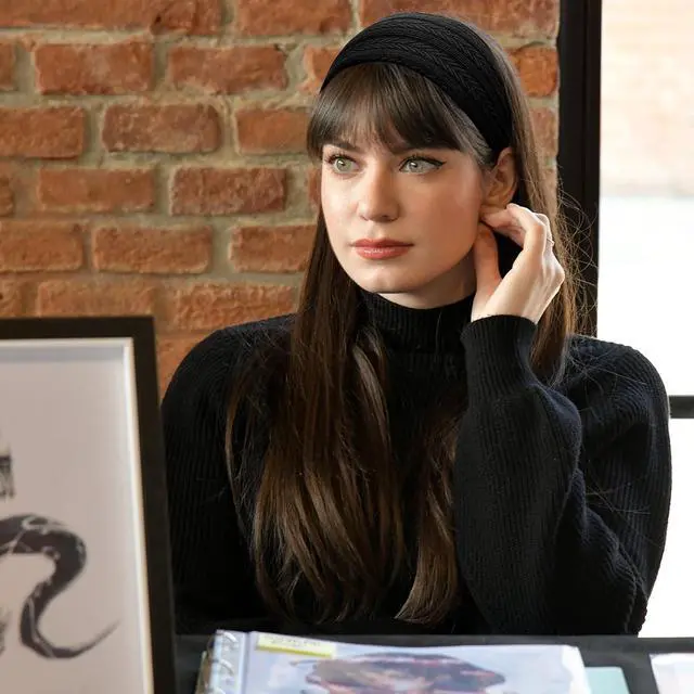 Alt view image 5 of 7 - Black Wide Headband for Women, Boho Headbands Thick Headbands with Teeth, Large Head Bands for Women's Hair Turban Hairbands Hair Accessories for Women