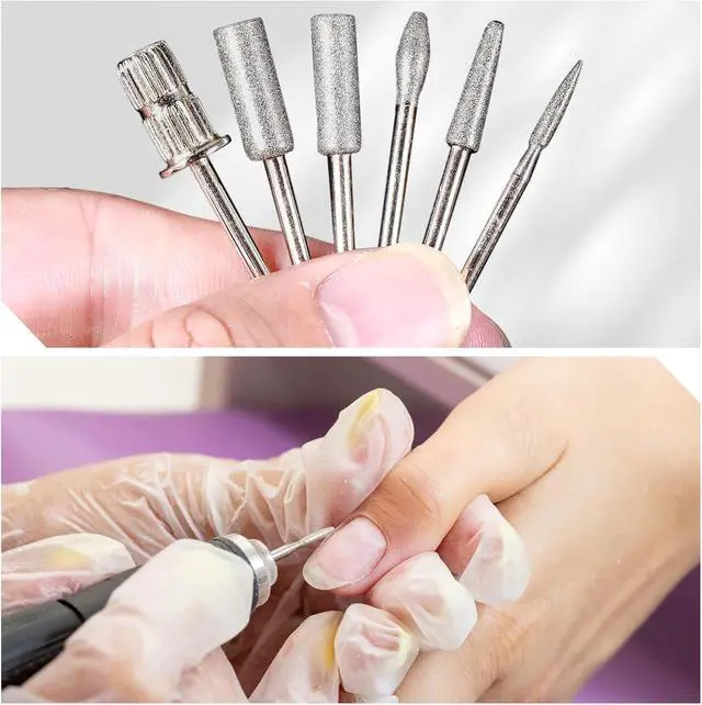 Alt view image 5 of 6 - 12Pcs Nail Drill bits Set,Professional Nail Art Tools Set for Acrylic Art,with 6 pcs Sanding Bands for Manicure & Pedicure Crystal Nail Files,Perfect for Nail Salons & Beauty