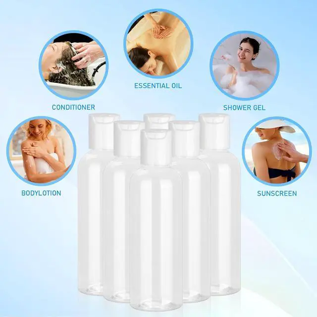 Alt view image 3 of 7 - 6 Pack Travel Bottles for Toiletries, 3.4 oz Travel Bottles TSA Approved Leakproof Plastic Empty Bottles, Toiletry Containers with Labels for Shampoo Conditioner Lotion Travel Essentials Accessories