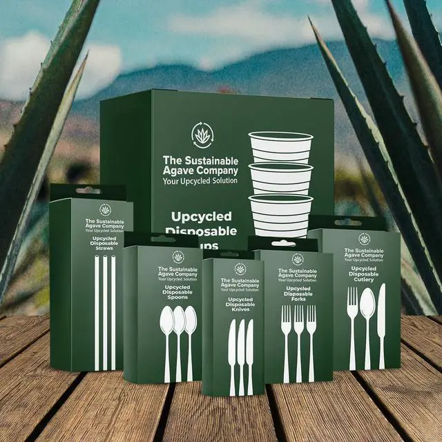 Alt view image 6 of 7 - Sustainable Agave Co - Agave Fiber Forks - 24 Count - Plant-Based, Made With Upcycled Materials - Brown, Bulk