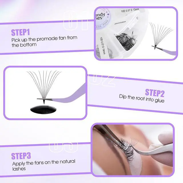 Alt view image 7 of 7 - WENDY LASHES Tweezers for Eyelash Extensions, Lash Applicator Tool Purple | Precision Tip, Stainless Steel, Anti-slip Grip, Professional Grade
