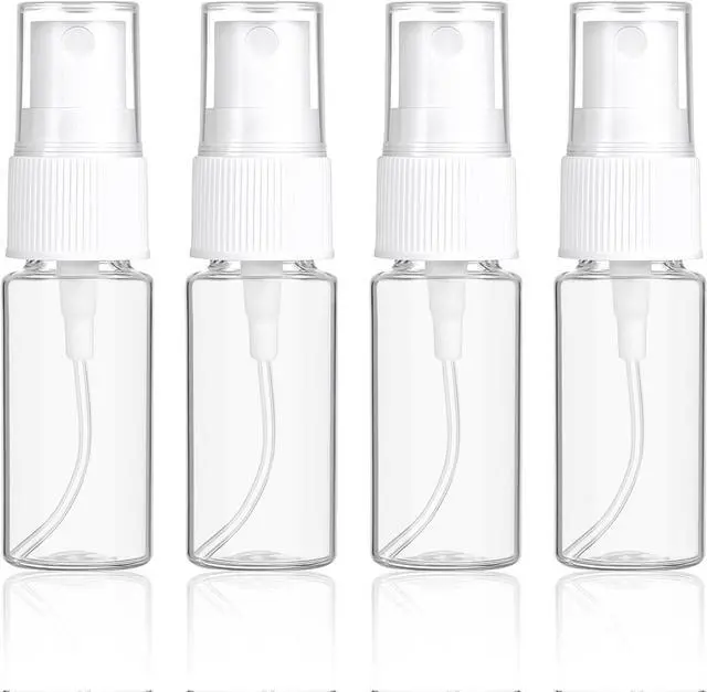 Main image of 4 PCS Travel Spray Bottle, Mini Spray Bottles Plastic Fine Mist Spray Bottles Small Refillable Travel Bottle Empty Liquid Container for Perfume, Care Liquid, Cosmetics (0.5 Oz/15ml)