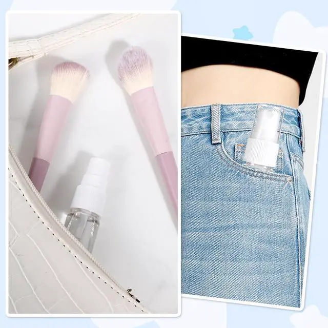 Alt view image 5 of 7 - 4 PCS Travel Spray Bottle, Mini Spray Bottles Plastic Fine Mist Spray Bottles Small Refillable Travel Bottle Empty Liquid Container for Perfume, Care Liquid, Cosmetics (0.5 Oz/15ml)