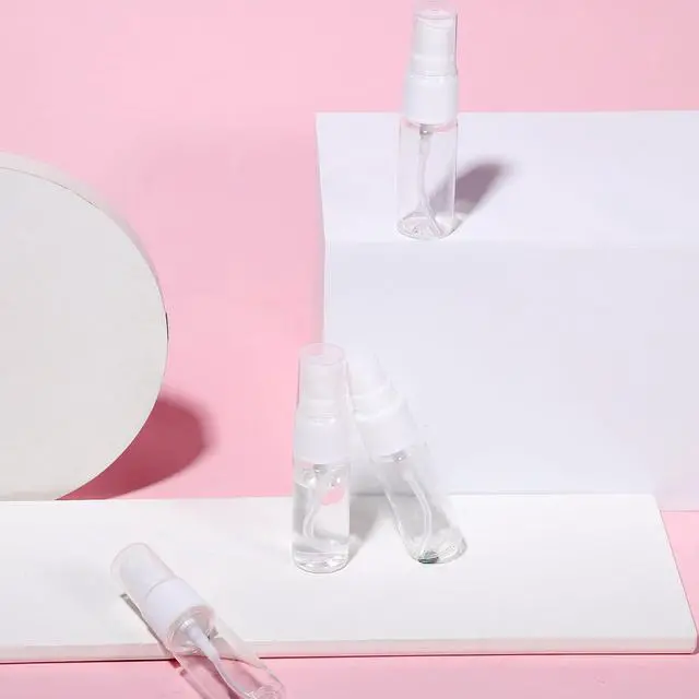 Alt view image 7 of 7 - 4 PCS Travel Spray Bottle, Mini Spray Bottles Plastic Fine Mist Spray Bottles Small Refillable Travel Bottle Empty Liquid Container for Perfume, Care Liquid, Cosmetics (0.5 Oz/15ml)