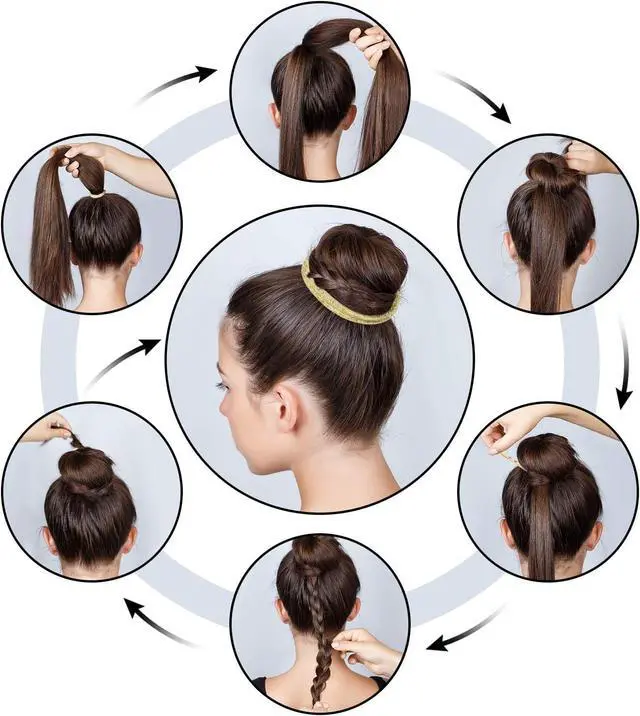 Alt view image 4 of 7 - TecUnite 100 Pieces Gold Hair Ties Set Rubber Bands and Hair Bobby Pins No-metal Elastic Ties Ponytail Accessories for Women Holders Small Rubber Bands 3mm Thin Mini Ropes with 50 Bobby Pins