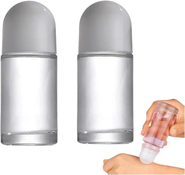 Alt view image 2 of 7 - 2Pcs Black Clear Empty Glass Essential Oil Roller Bottles Vials Containers Refillable Roll-on with Funnel Refillable Cosmetic Containers Roller Bottles(30ML)