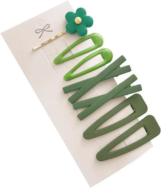 Main image of 7Pcs Sweet Flower Women Girl Barrette Bobby Pin Hairpin Hair Clips Clips and Barrettes Decoration Elegant Gifts Hair Clips (Green)