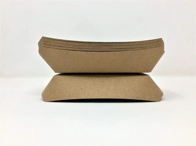 Alt view image 7 of 7 - Mr Miracle 7 Inch Paper Hot Dog Tray in Kraft Paper. Pack of 25. Disposable, Recyclable and Fully Biodegradable. Made in USA