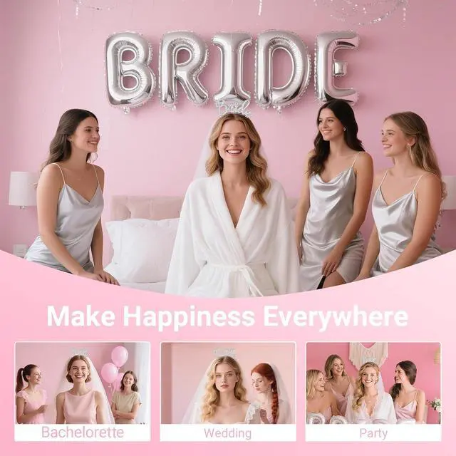Alt view image 6 of 6 - 3Pcs Bride to Be Headband with Sash and Veil for Bachelorette Party | Bride Decorations, Bridal Shower Favors, Wedding Accessories for Gift