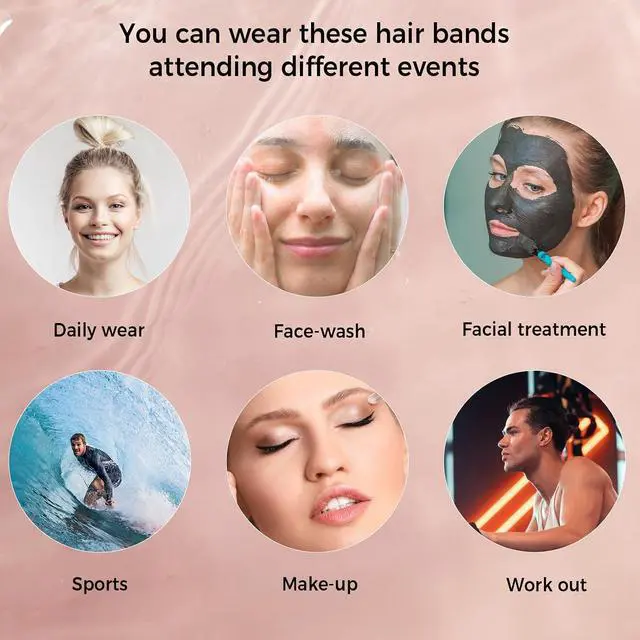 Alt view image 7 of 7 - 6 Pack Skinny Plastic Headbands Double Row Teeth Non Slip | Cute 90s style plastic hair bands, ideal for face wash yoga sport; mix color one size fits most women & mom