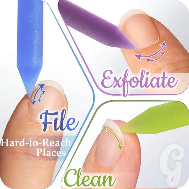 Alt view image 4 of 7 - Glass Cuticle Pusher by GLADZY - Manicure Stick, Genuine Czech Quality, Professional Precision Filing Cuticle Remover, Abrasive Surface Never Wears Out