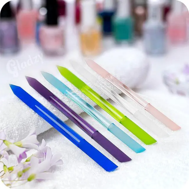 Alt view image 7 of 7 - Glass Cuticle Pusher by GLADZY - Manicure Stick, Genuine Czech Quality, Professional Precision Filing Cuticle Remover, Abrasive Surface Never Wears Out