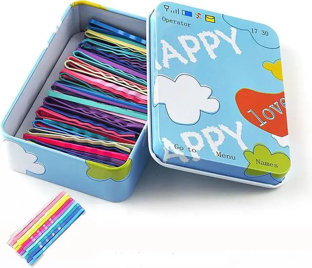 Main image of 50 pcs Bobby Pins with Cute Tin Box Packaging Hair Clips for Girls and Women of All Hair Types for Styling Updo Hair Buns