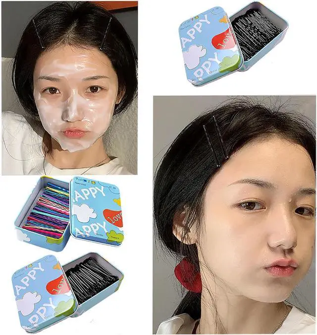 Alt view image 2 of 7 - 50 pcs Bobby Pins with Cute Tin Box Packaging Hair Clips for Girls and Women of All Hair Types for Styling Updo Hair Buns