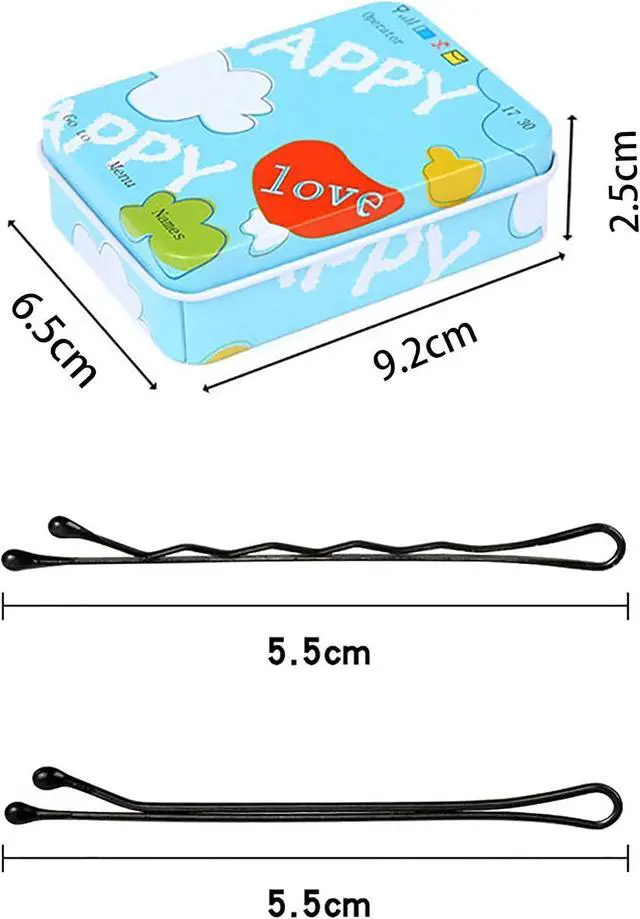 Alt view image 7 of 7 - 50 pcs Bobby Pins with Cute Tin Box Packaging Hair Clips for Girls and Women of All Hair Types for Styling Updo Hair Buns