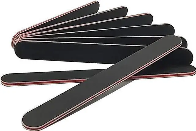 Main image of 21 Pcs Nail File 100/180 Grit Nail Files,Black Double Sided Emery Boards