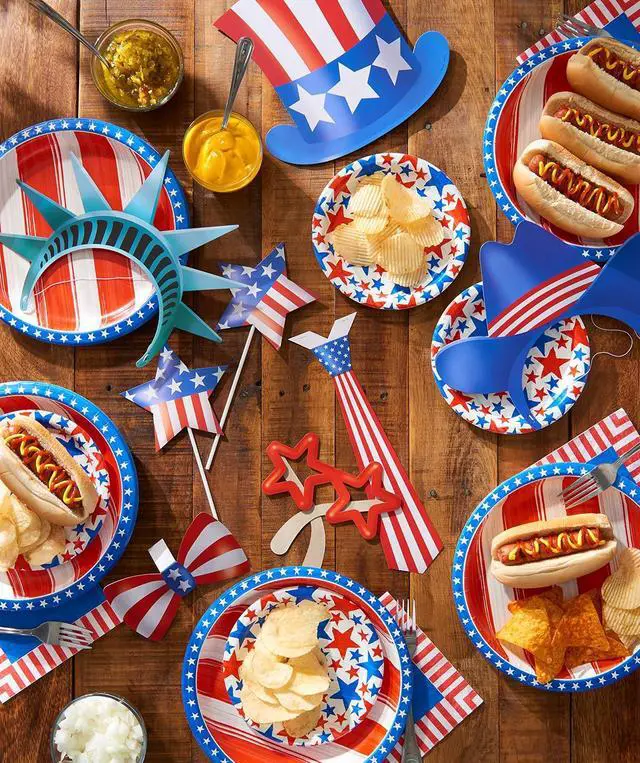Alt view image 4 of 5 - American Greetings Memorial Day Party Supplies, Paper Dessert Plates (36-Count)